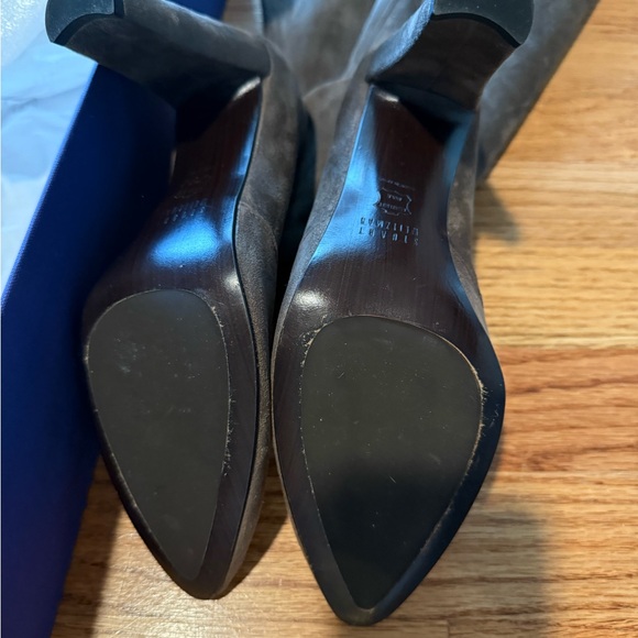 Stuart Weitzman Charcoal Suede Over-the-Knee Boots - Picture 3 of 5